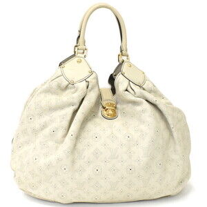 Louis Vuitton Mahina Handbag Shoulder Bag Leather Blanc White